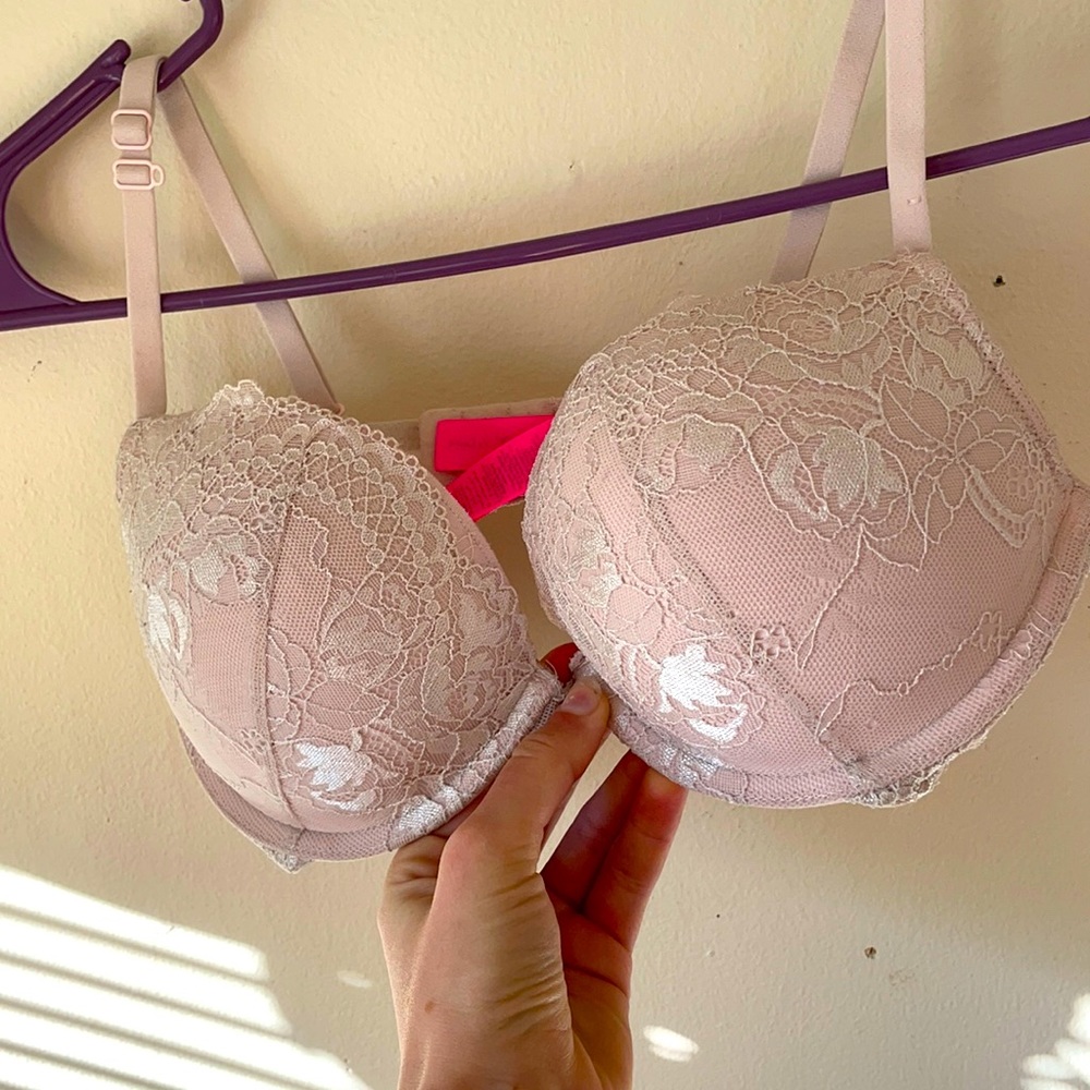 Cute pink Lacey bra